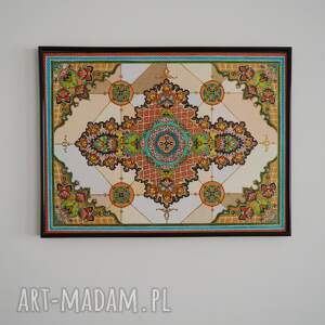 grafika obraz w stylu orientalnym autumn, elegancki prezent na 50 dekoracja