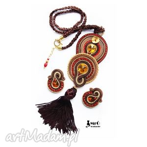 silie - wisior plus kolczyki - komplet soutache