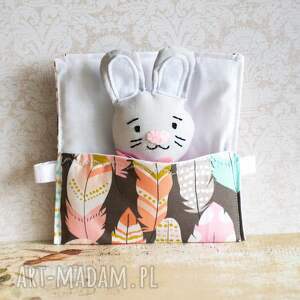 Minisie w śpiworku - Króliczek szary 10 cm - handmade