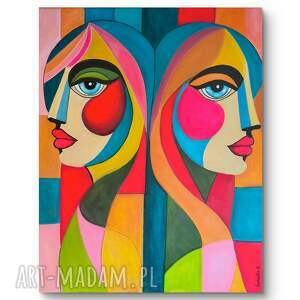 dwie strony ciszy, portret, nowoczesny, prezent, salon