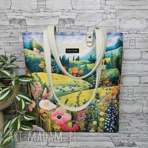 torebka damska shopper bag na ramię zamykana - pejzaż 3, polski produkt