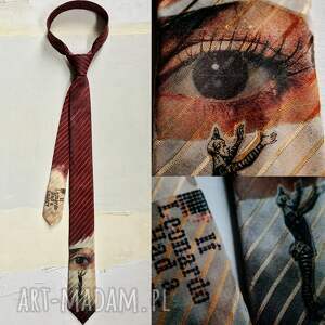 krawat oko dla niej i niego 100 pure silk unikat, jedwabnykrawat