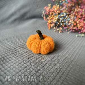Dynia ozdobna handmade mini pomarańczowa - jesienna dekoracja