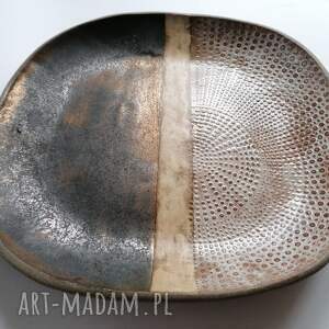 duży talerz etno 1 ceramika rękodzieło z gliny ceramiki