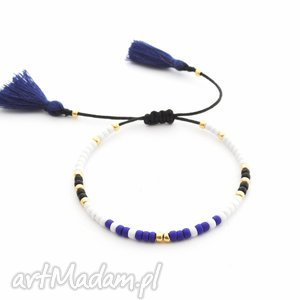 handmade bransoletka minimal - blue and black