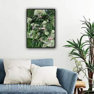 obraz "między gałęziami", amarantus, mech i rośliny
