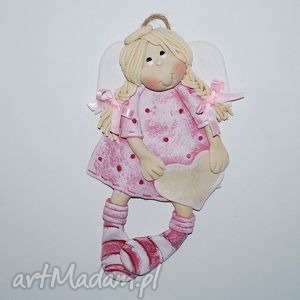 handmade dla dziecka na różowo - anioł