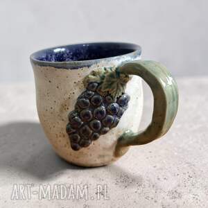 Prezent Duży ceramiczny kubek z winogronkiem, na herbate