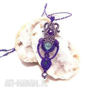 delfina dolls naszyjnik wezyra wisior pleciony z kamieniami naturalnymi ametyst