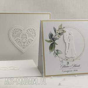 kartka na ślub z pudełkiem i kopertą, wzór wa 23b, personalizowana