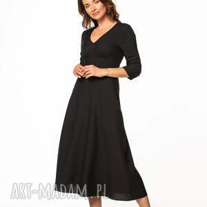 sukienki tessita elegancka sukienka maxi t364, czarna