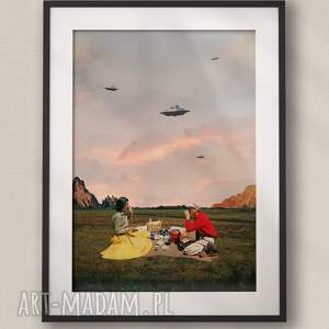 plakat obcy - kolaż fine art a3