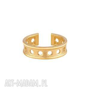 Złota ozdobna nausznica, kolczyki, pozłacane