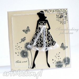 ręcznie wykonane scrapbooking kartki być kobietą - kartka #15