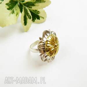 Pierścionek srebrny - Bławatek