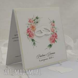 kartka na ślub w ozdobnej kopercie, wzór w84a, personalizowana