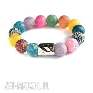 handmade agat trawiony multicolor: duuuże kule