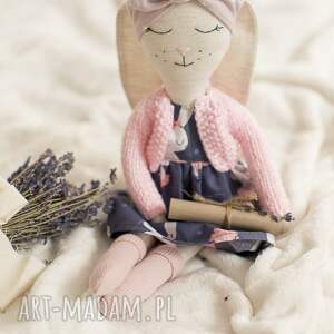 lalka szyta - królik dziewczynki córeczki pomysł na prezent, szmacianka