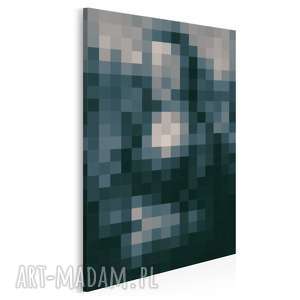 obraz na płótnie - mona lisa piksele 50x70 cm 11401 monalisa kobieta