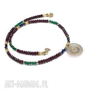 handmade naszyjniki rozeta garnet vol. 2 - choker