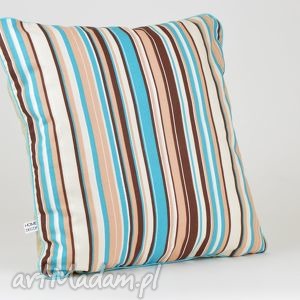 handmade poduszki poduszka dekoracyjna 40x40cm - turkusowe paski