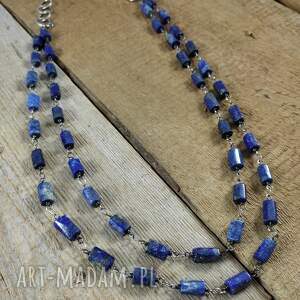 handmade naszyjniki naszyjnik - podwójny z lapis lazuli