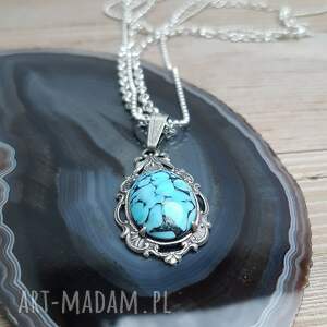 Naszyjnik Niebieski Wisior nasz3, wisiorek mały - łańcuszek