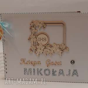 ręcznie robione scrapbooking albumy księga gości komunijna