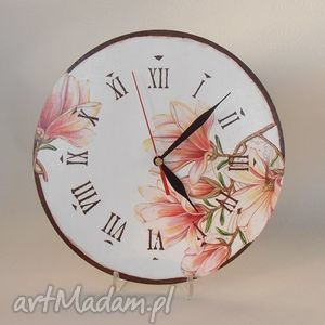 ręcznie wykonane zegary zegar lilia