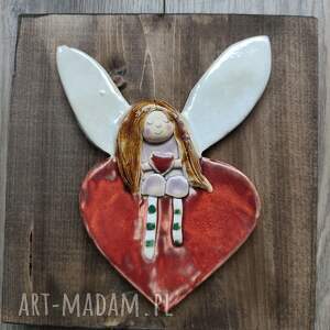 anioł ceramiczny, prezent, zawieszka