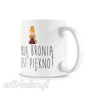 kubek - piękno moją bronią księżniczka, prezent, kawa