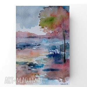 formatu A5, pejzaż, akwarela