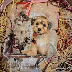 handmade pomysł na święta prezent świąteczny prezent kot i pies