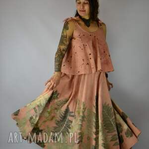 Barwiona roślinami Dzika Spódnica Ciepły Las, maxi