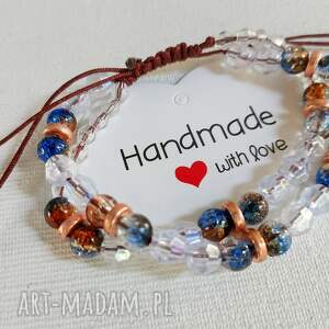 Podwójna bransoletka makramowa na sznurku - handmade