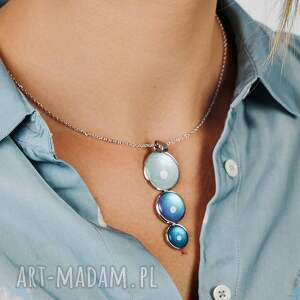 potrójny wisiorek w perłowych kolorach zimy e26/m31 na zimę