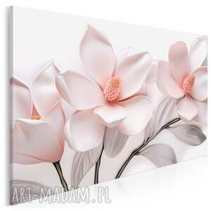 obraz na płótnie - delikatne białe kwiaty 120x80 cm 102601 z kwiatami