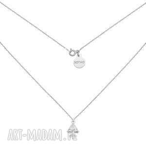 Srebrny z cyrkonią, naszyjnik, srebro, kryształ, elegancki