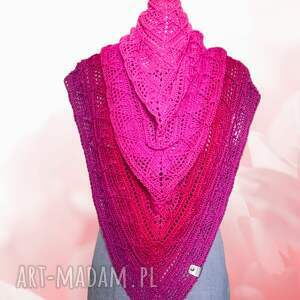 chusta szydełkowa piwonia szydełku