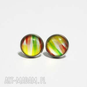 kolczyki - trójkąty kolorowe szklane, tęczowe niej, mamy prezent