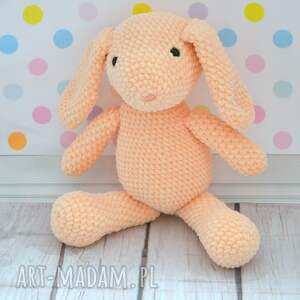 Króliczek przytulanka duuuuży 40 cm, na szydełku