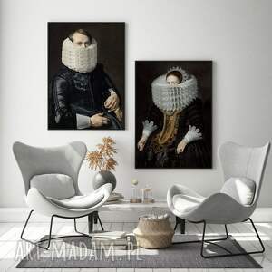 Zestaw 2 plakatów sztuka koronki 50x70 cm B2, plakat, plakaty