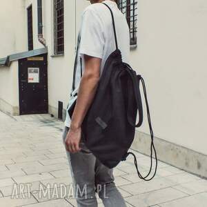 torba worek czarny 2w1, prezent dla niego na lato, miejski, praktyczny