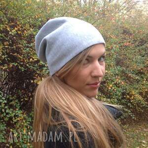 czapka dresowa gruba beanie - Szary mary