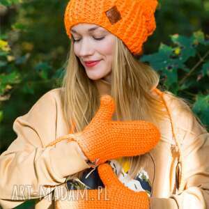 handmade rękawiczki rękawiczki mechaniczna pomarańcza