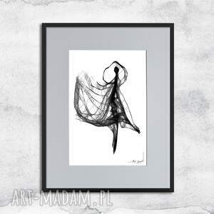 Prezent Oprawiona w ramę - nr 55, grafika czarno biała