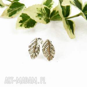 mini listki ii - kolczyki srebrne, biżuteria artystyczna, srebro 925, prezent