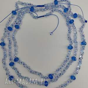 naszyjnik długi ultra maryna korale długie korale sznury, sznury korali długie