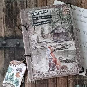 Prezent Stylowy notes z liskiem🦊, pamiętnik sekretnik