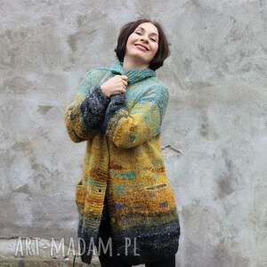 handmade swetry unikatowy sweter płaszcz impresja
